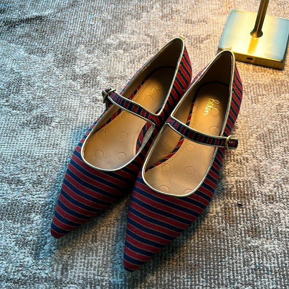 Boden Shoes Color: Red&Navy; Size: 39 (US 8.5); Condition: Brand New